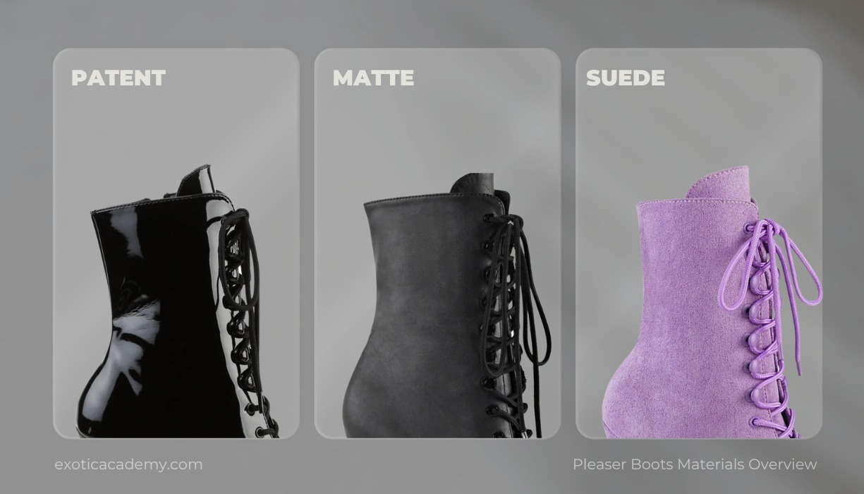 pole dancing shoes material comparison